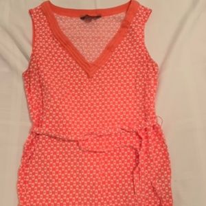 Tommy Hilfiger Orange and White Summer Top